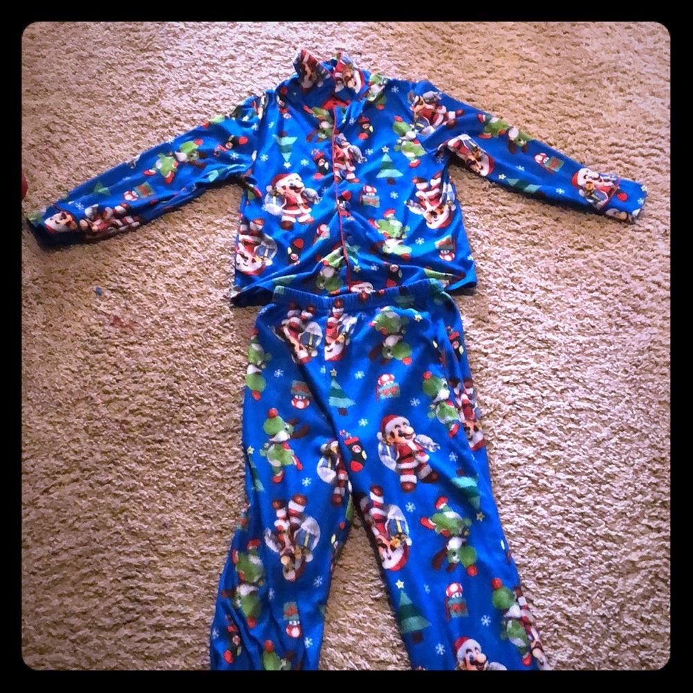 Super Mario Christmas pjs kids 6